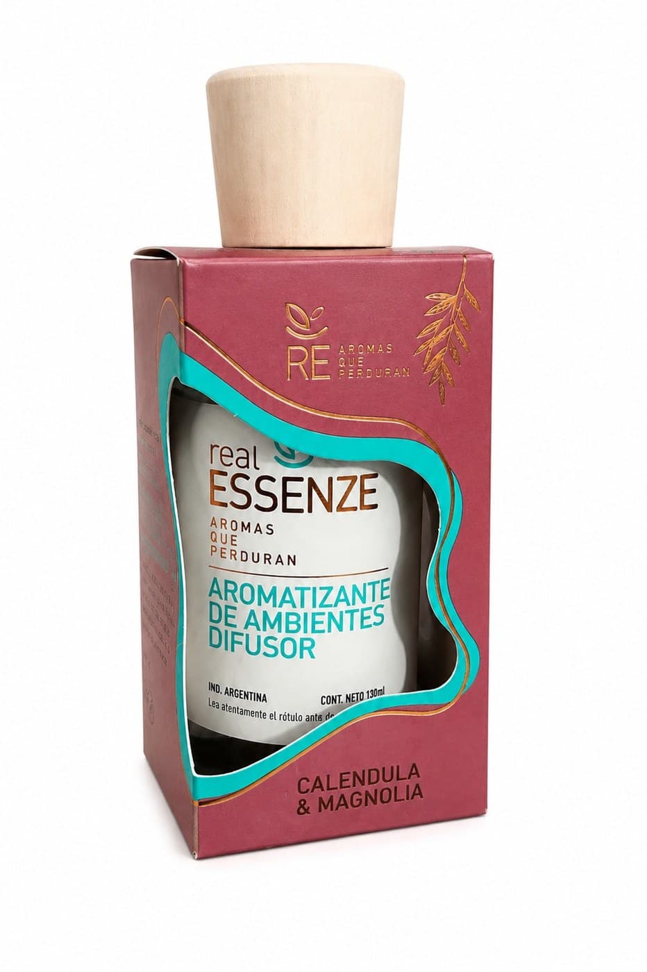Real Essenze Difusor Ámbar 130 ml - Caléndula Magnolia