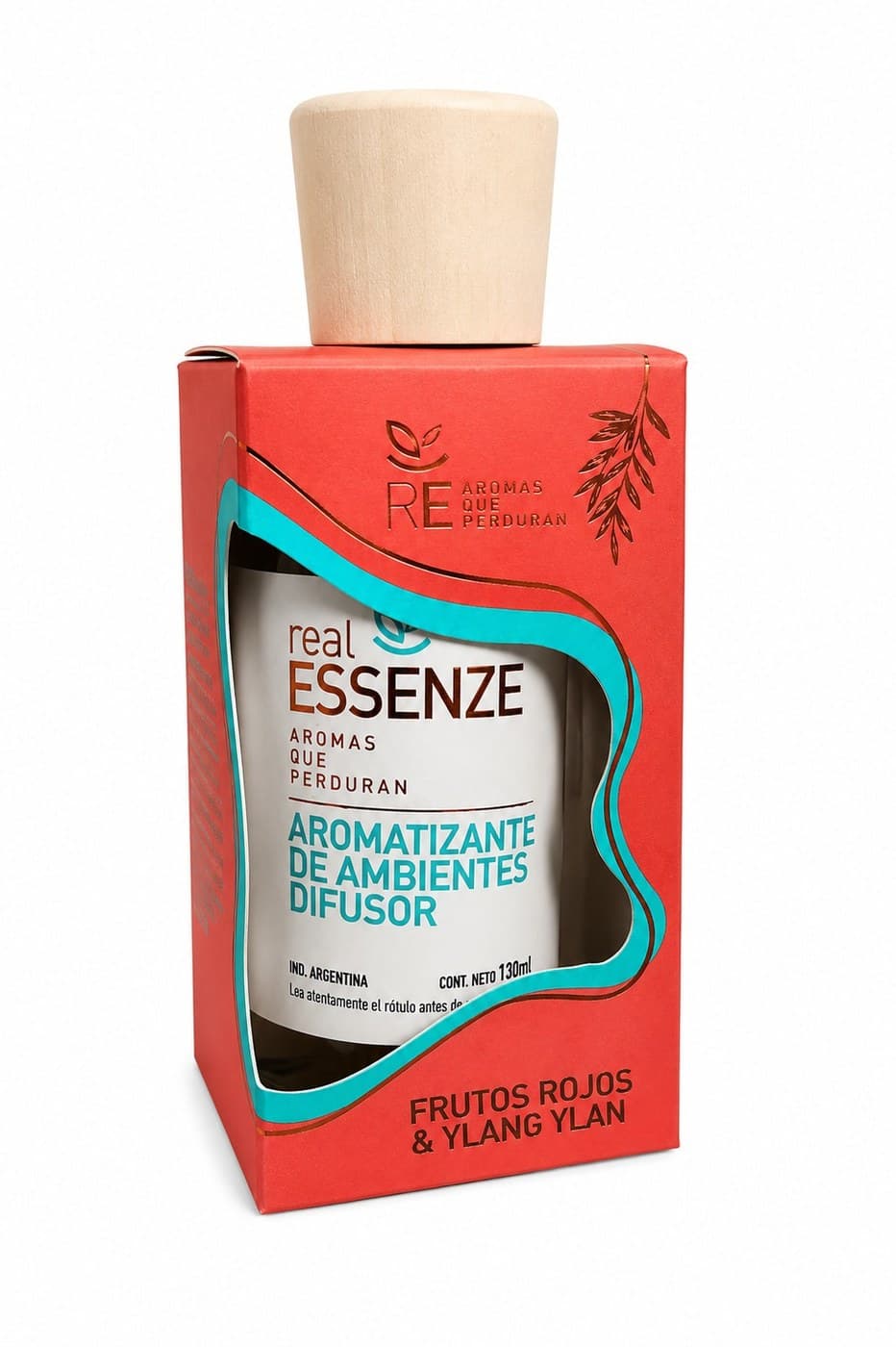 Real Essenze Difusor Ámbar 130 ml - Frutos Rojos Ylang Ylang