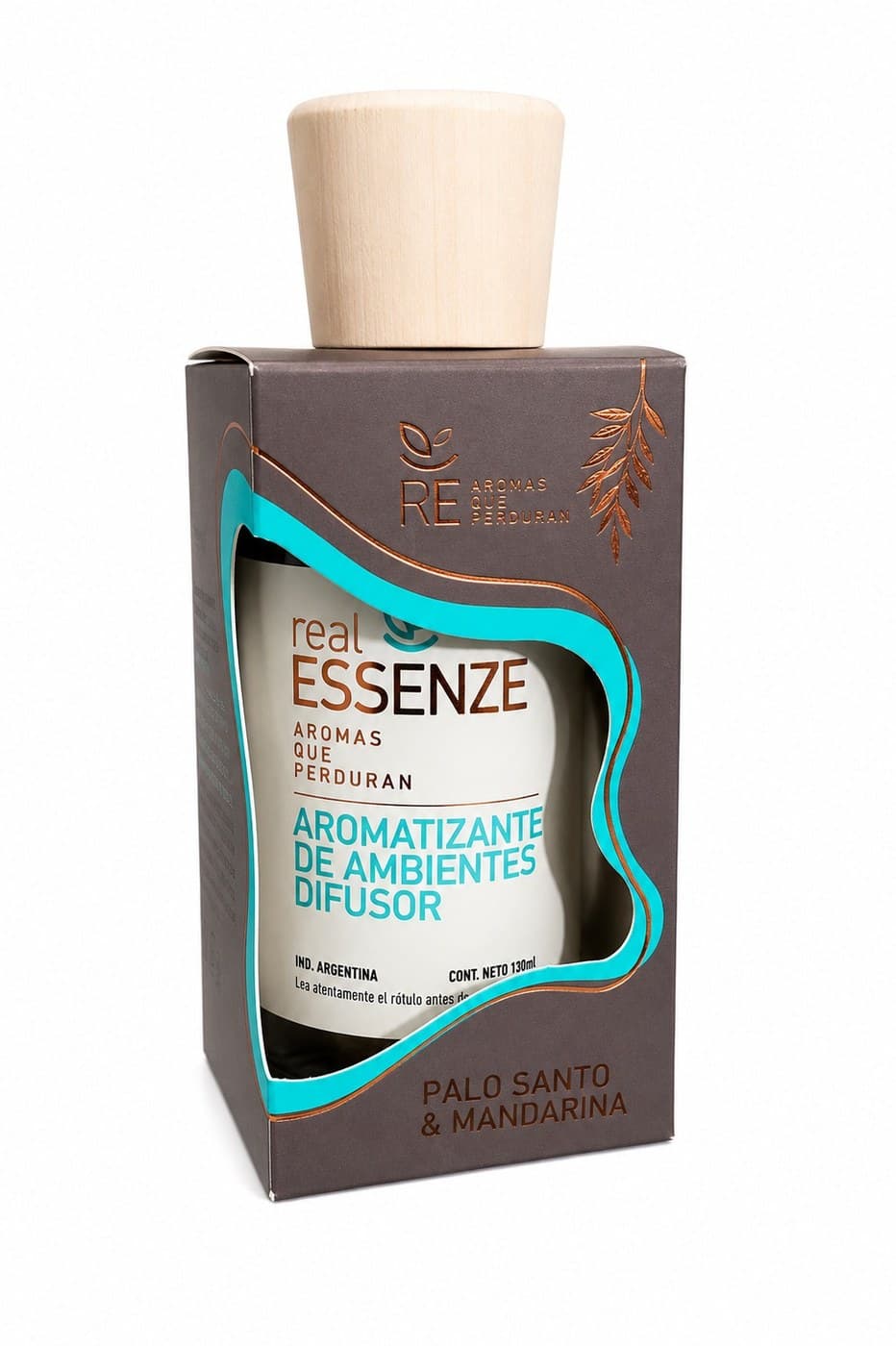 Real Essenze Difusor Ámbar 130 ml - Palo Santo Mandarina